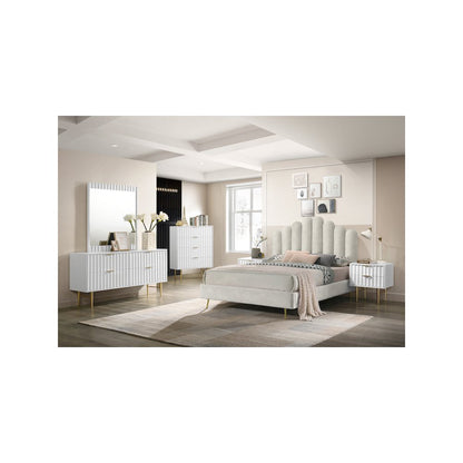 Modernist White Gloss Night Stand