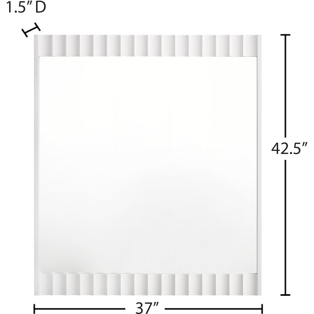 Modernist White Gloss Mirror