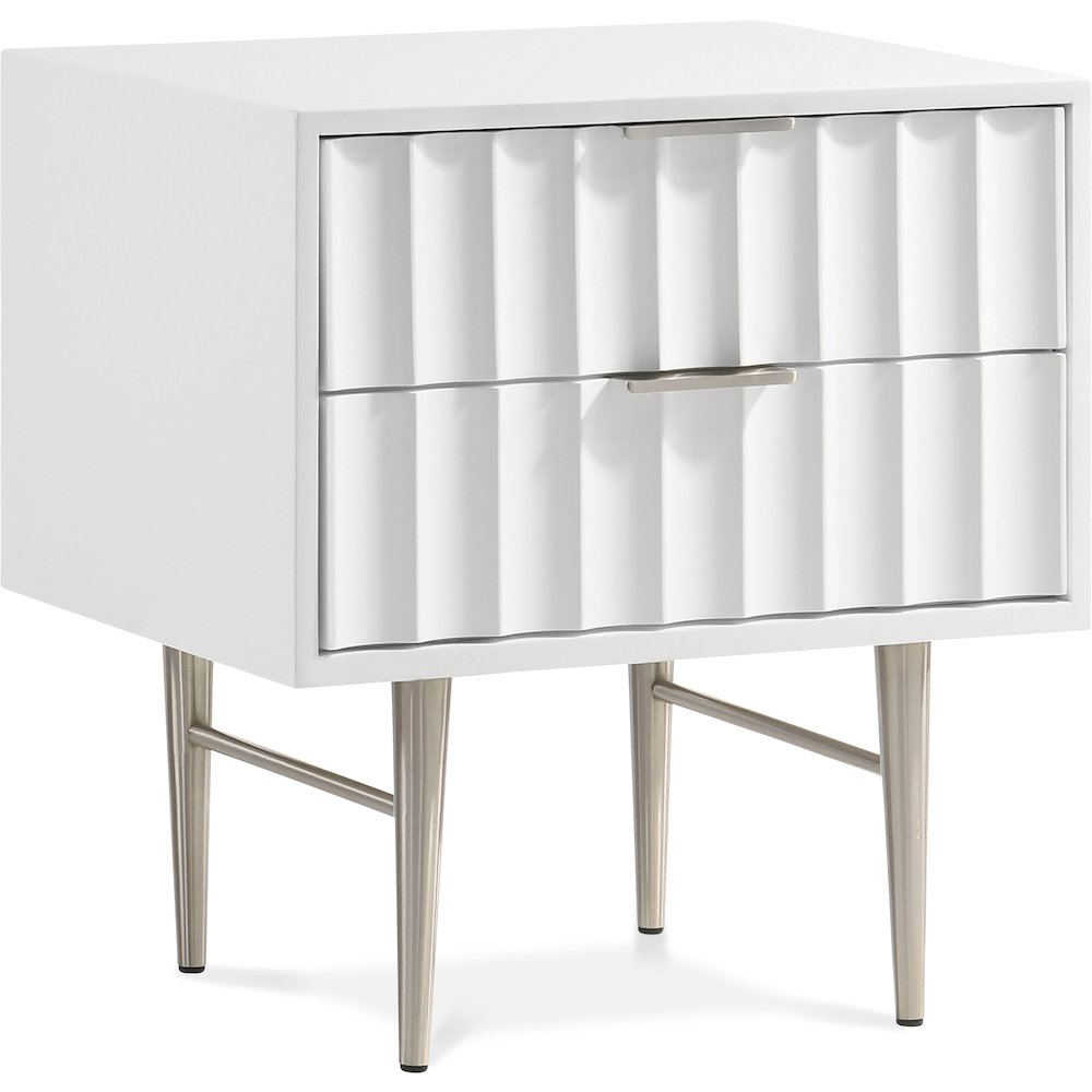 Modernist White Gloss Night Stand