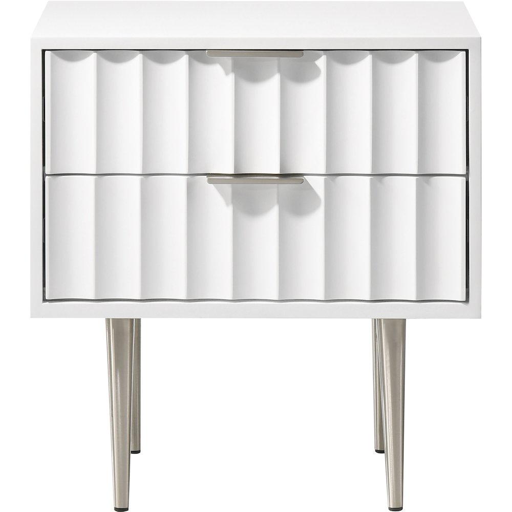 Modernist White Gloss Night Stand