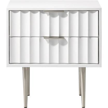 Modernist White Gloss Night Stand