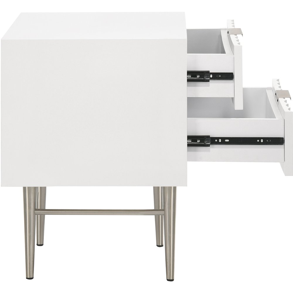 Modernist White Gloss Night Stand