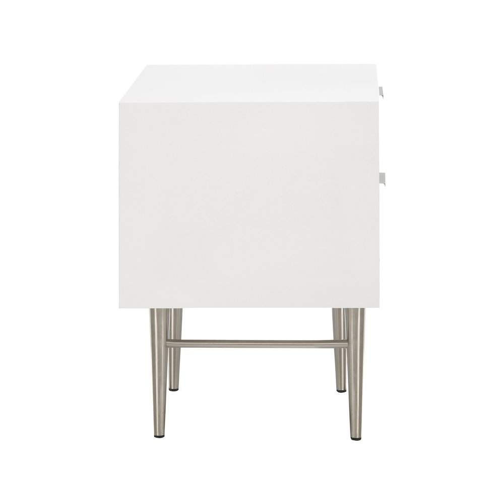 Modernist White Gloss Night Stand