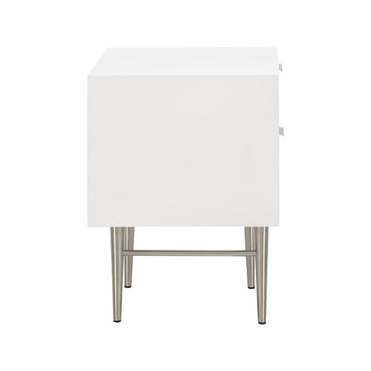 Modernist White Gloss Night Stand