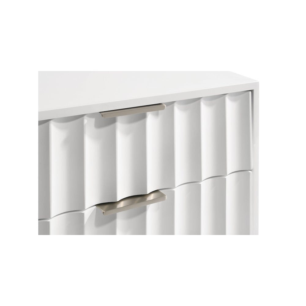 Modernist White Gloss Night Stand