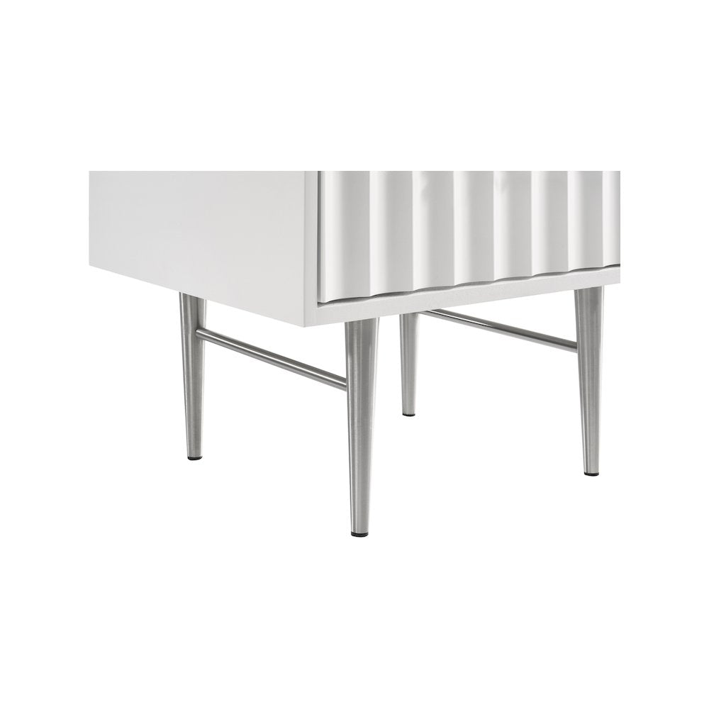 Modernist White Gloss Night Stand