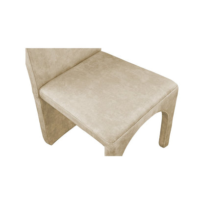 Summer Beige Velvet Dining Side Chair, Set of 2