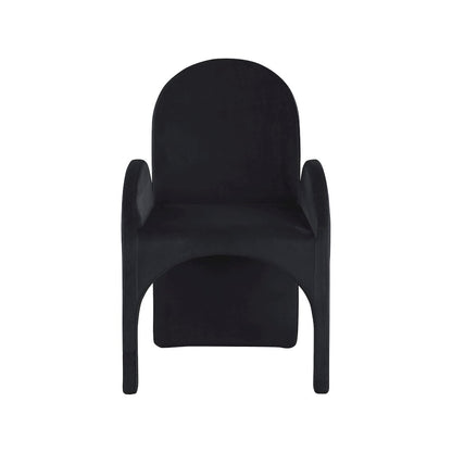 Summer Black Velvet Dining Arm Chair, Set of 2
