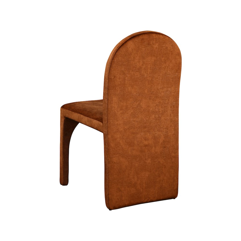 Summer Cognac Velvet Dining Side Chair, Set of 2
