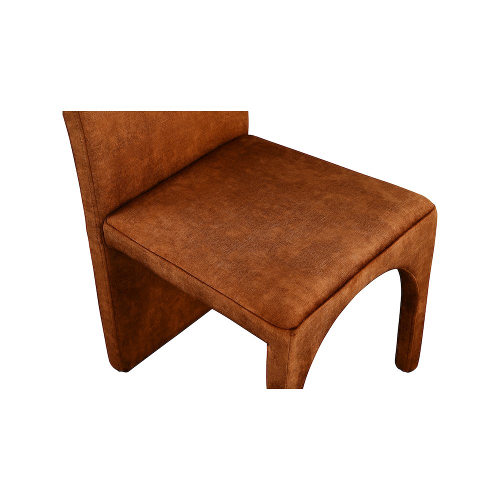 Summer Cognac Velvet Dining Side Chair, Set of 2