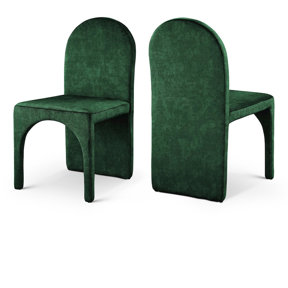Summer Green Velvet Dining Side Chair, Set of 2