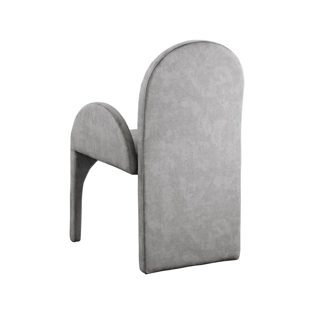 Summer Grey Velvet Dining Arm Chair, Set of 2
