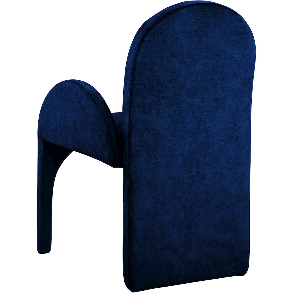 Summer Navy Velvet Dining Arm Chair, Set of 2