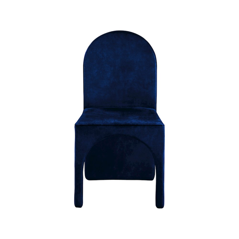 Summer Navy Velvet Dining Side Chair, Set of 2
