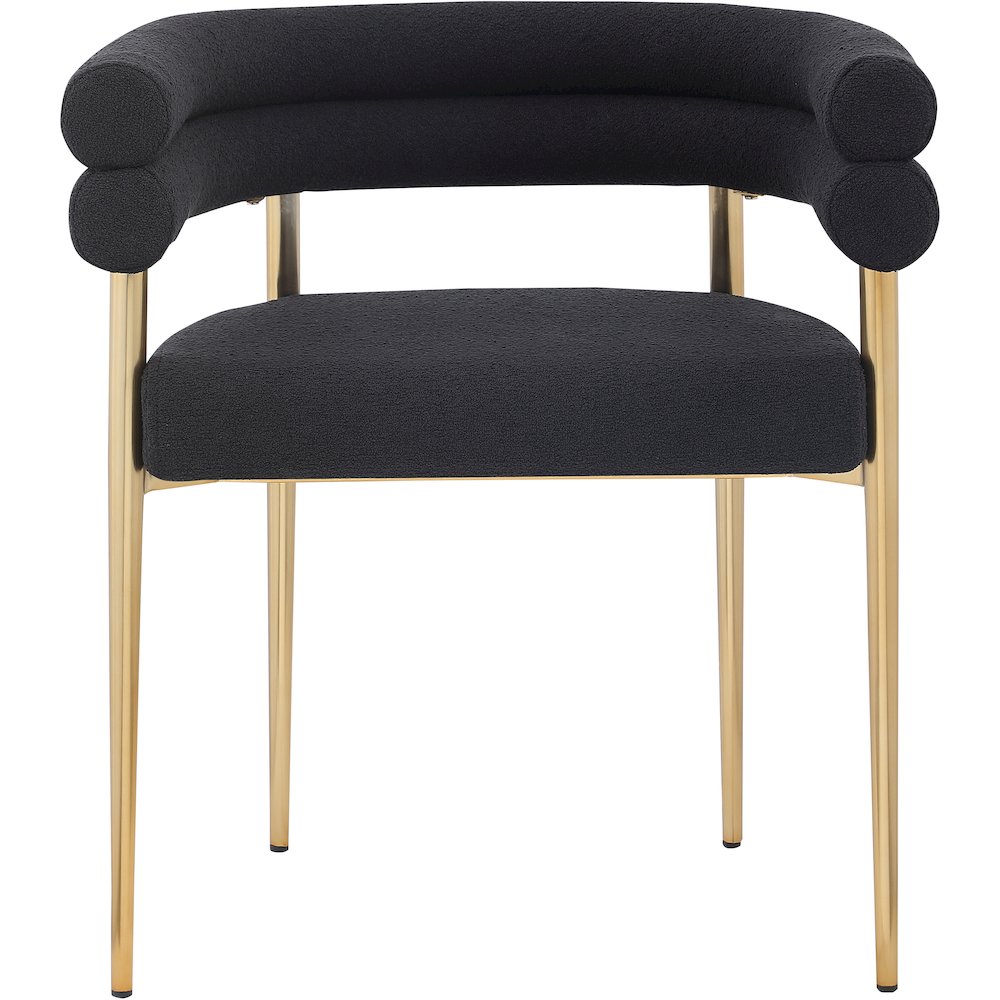 Brielle Black Boucle Fabric Dining Chair, Set of 2