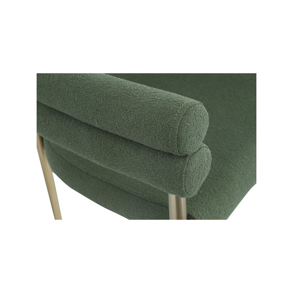 Brielle Green Boucle Fabric Dining Chair, Set of 2