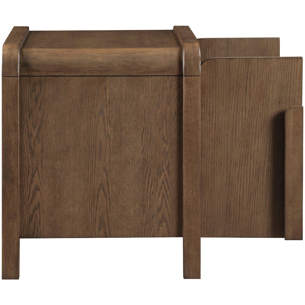 Harmony Brown Oak Veneer Rubberwood Night Stand