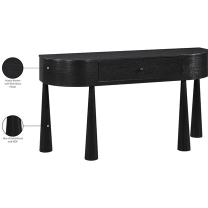 Oasis Black Acacia Veneer And Solid Wood Console Table