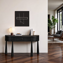 Oasis Black Acacia Veneer And Solid Wood Console Table
