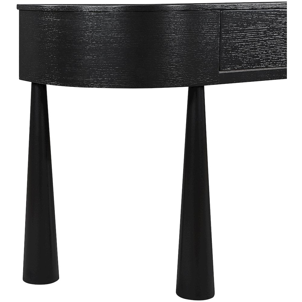 Oasis Black Acacia Veneer And Solid Wood Console Table