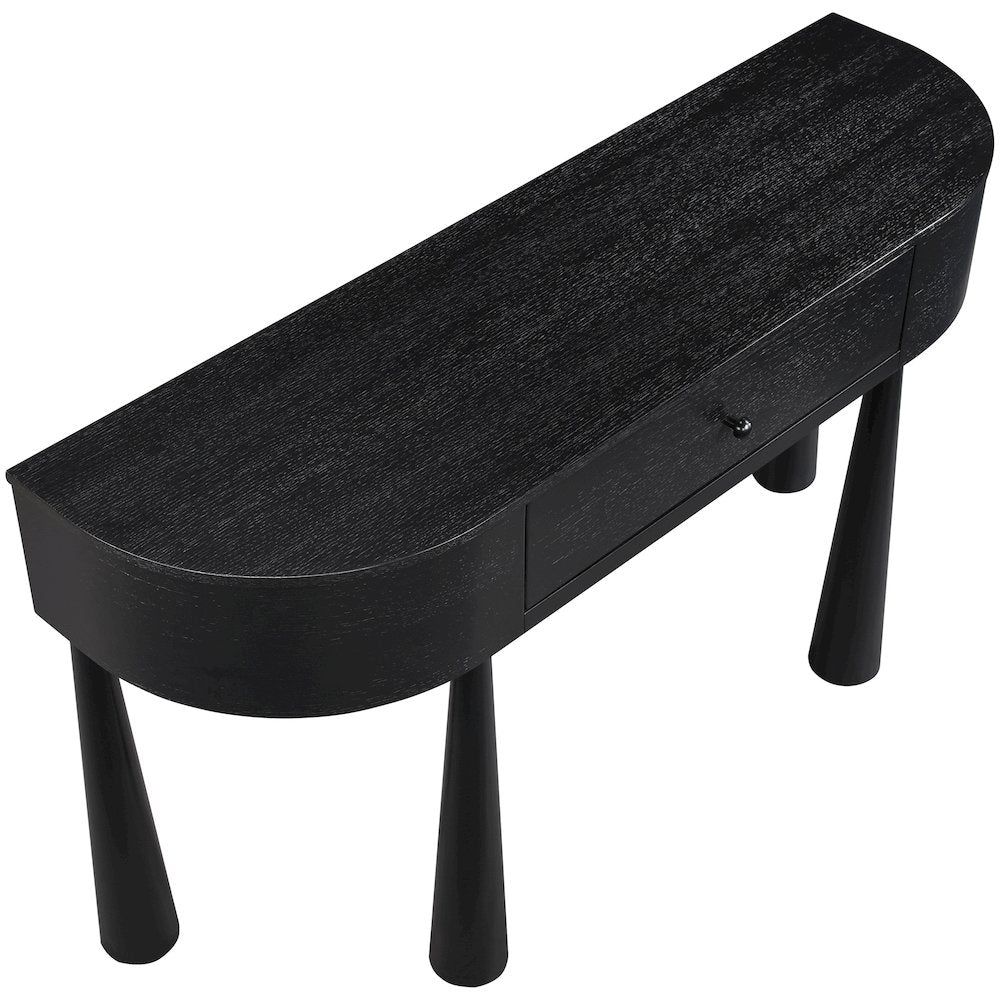 Oasis Black Acacia Veneer And Solid Wood Console Table