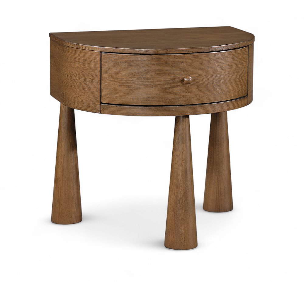 Oasis Brown Acacia Veneer And Solid Wood Night Stand
