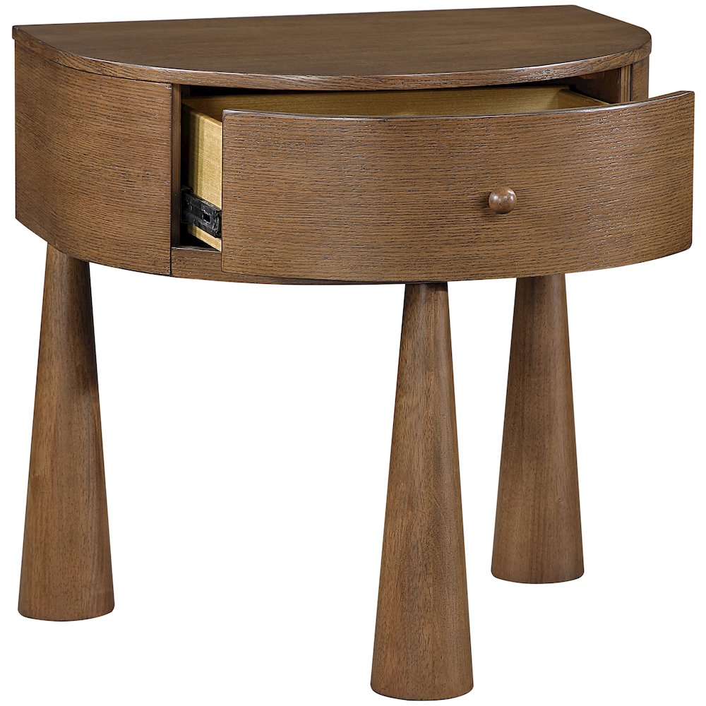 Oasis Brown Acacia Veneer And Solid Wood Night Stand