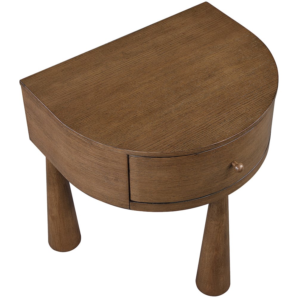 Oasis Brown Acacia Veneer And Solid Wood Night Stand