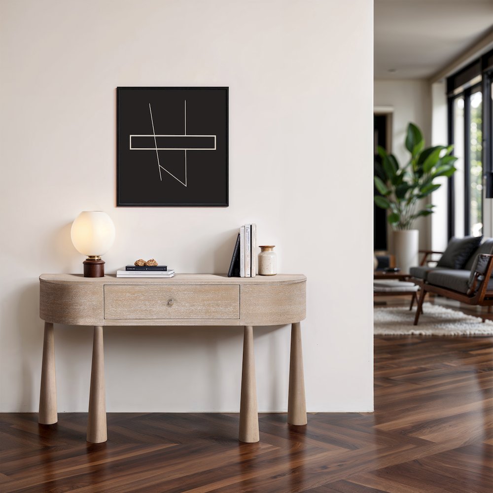 Oasis Natural Acacia Veneer And Solid Wood Console Table