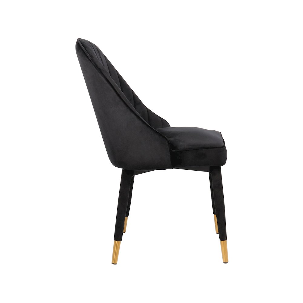 Belle Black Velvet Dining Chair, Set of 2