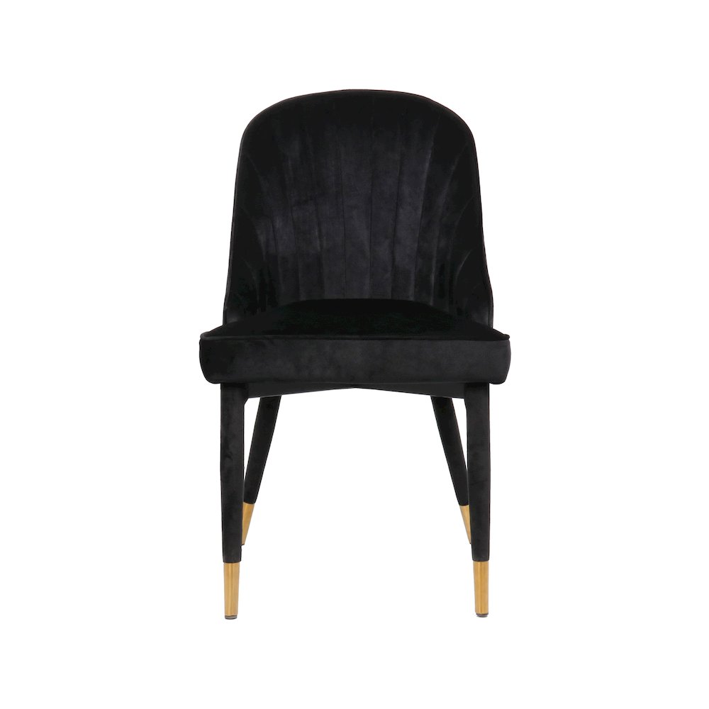 Belle Black Velvet Dining Chair, Set of 2