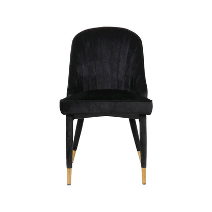 Belle Black Velvet Dining Chair, Set of 2