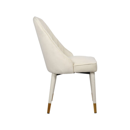 Belle Cream Velvet Dining Chair, Set of 2