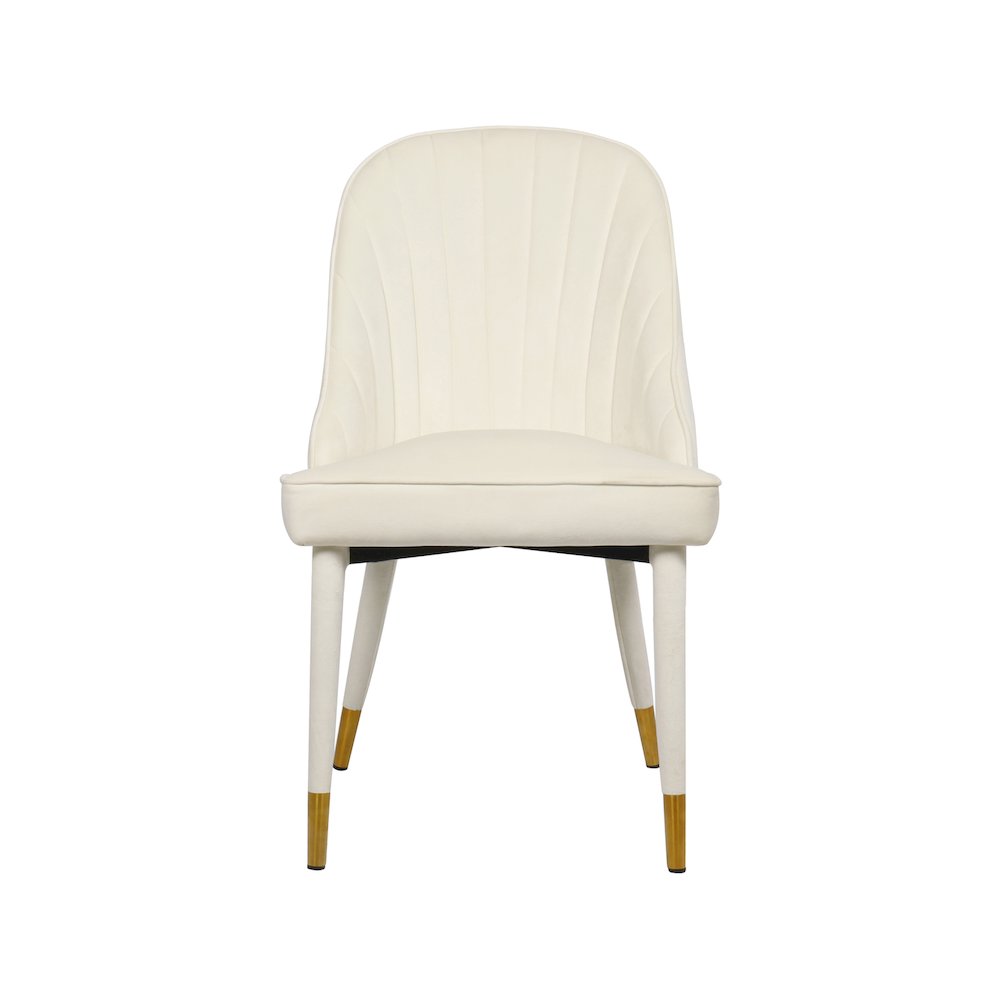 Belle Cream Velvet Dining Chair, Set of 2