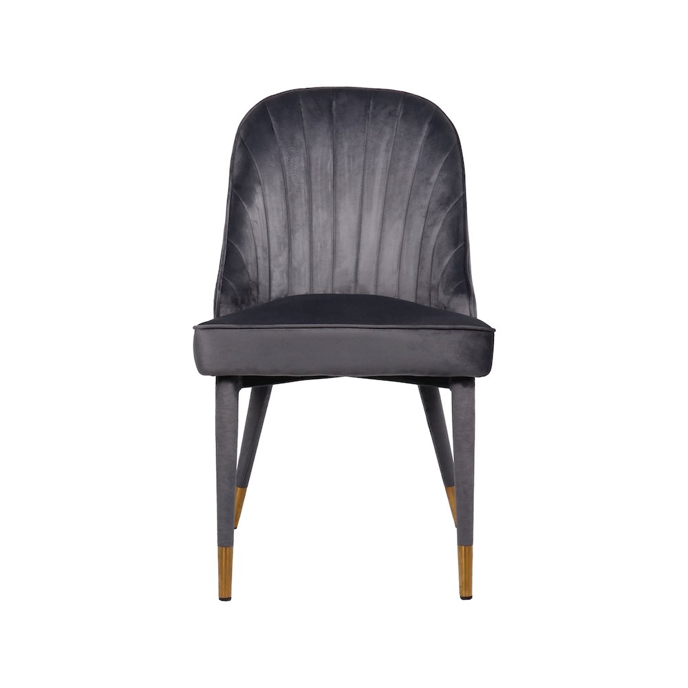 Belle Grey Velvet Dining Chair, Set of 2