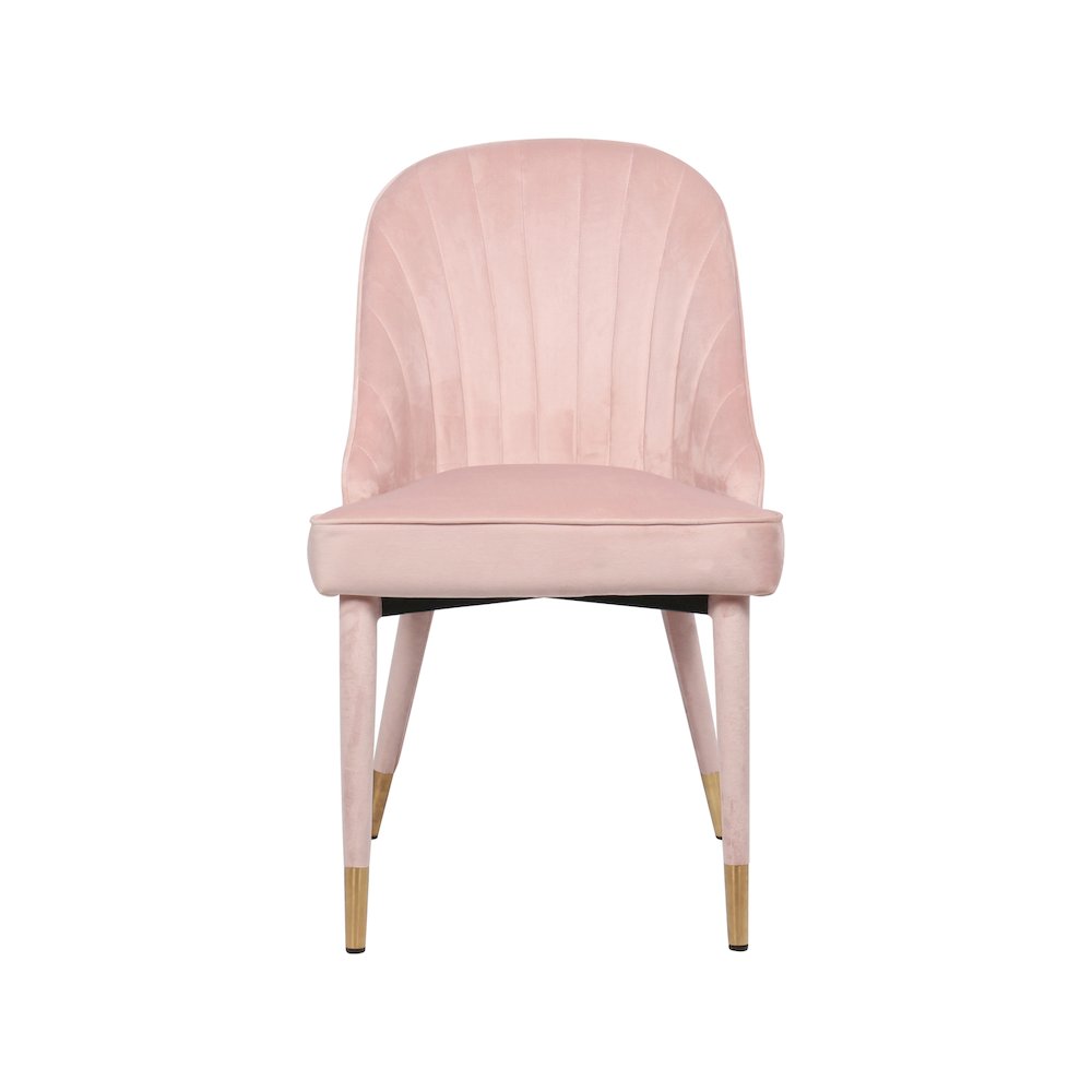 Belle Pink Velvet Dining Chair, Set of 2