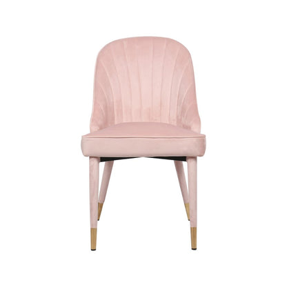 Belle Pink Velvet Dining Chair, Set of 2