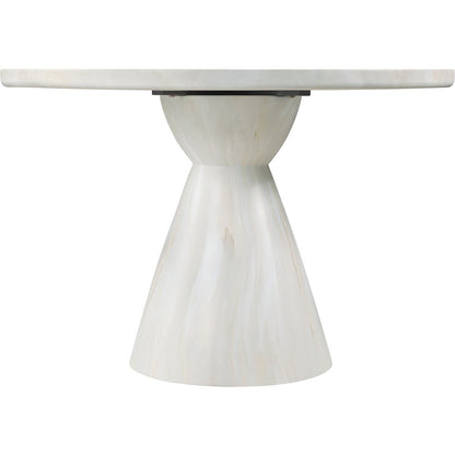 Aquino 43.5" White Concrete Indoor/Outdoor Dining Table