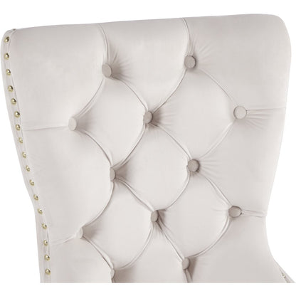Carmen Cream Velvet Dining Chairs, Set of 2
