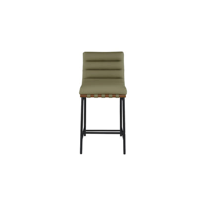 Burke Green Vegan Leather Counter Stool