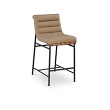 Burke Tan Vegan Leather Counter Stool