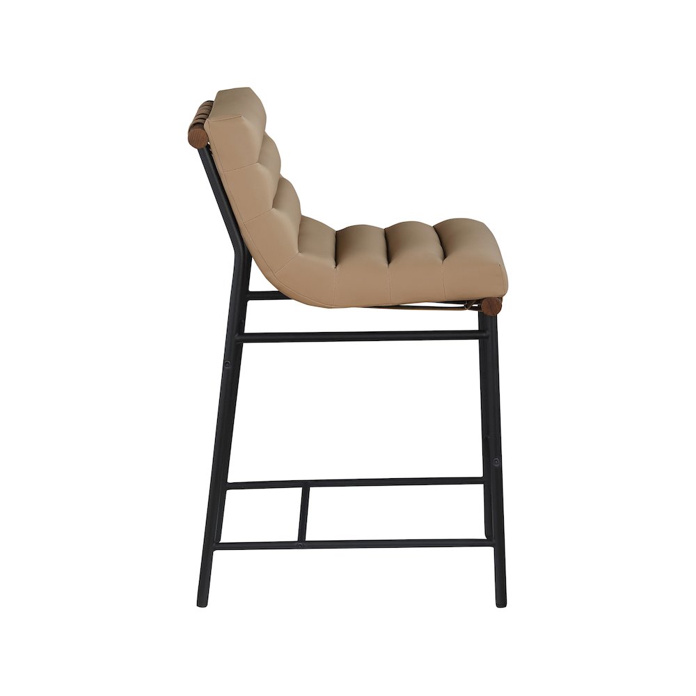 Burke Tan Vegan Leather Counter Stool