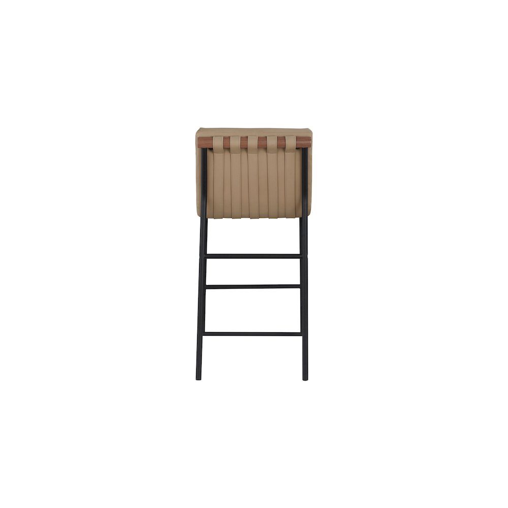 Burke Tan Vegan Leather Counter Stool