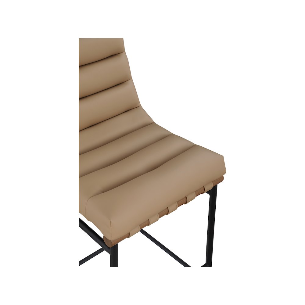Burke Tan Vegan Leather Counter Stool
