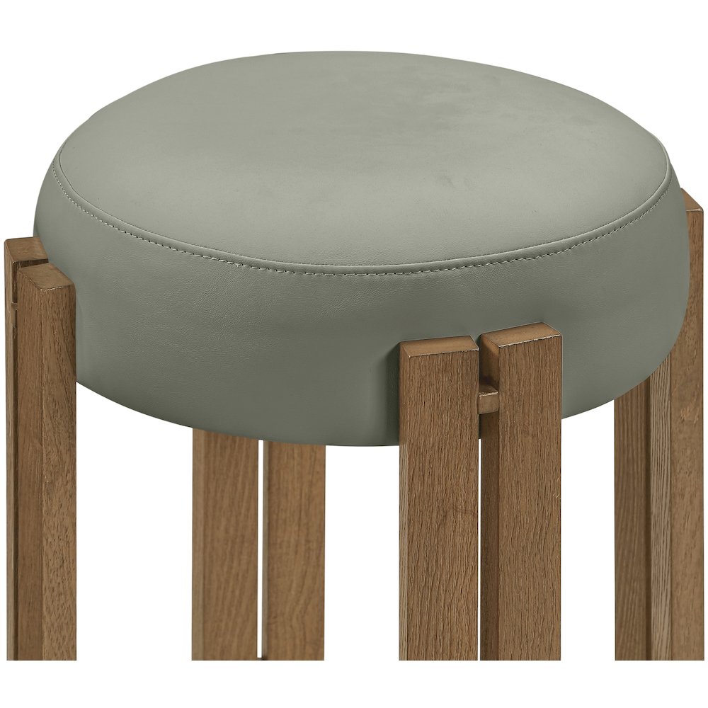 Harrison Olive Vegan Leather Upholstered Counter Stool