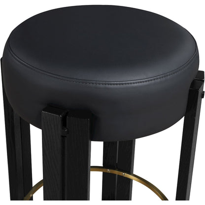 Harrison Black Vegan Leather Counter Stool