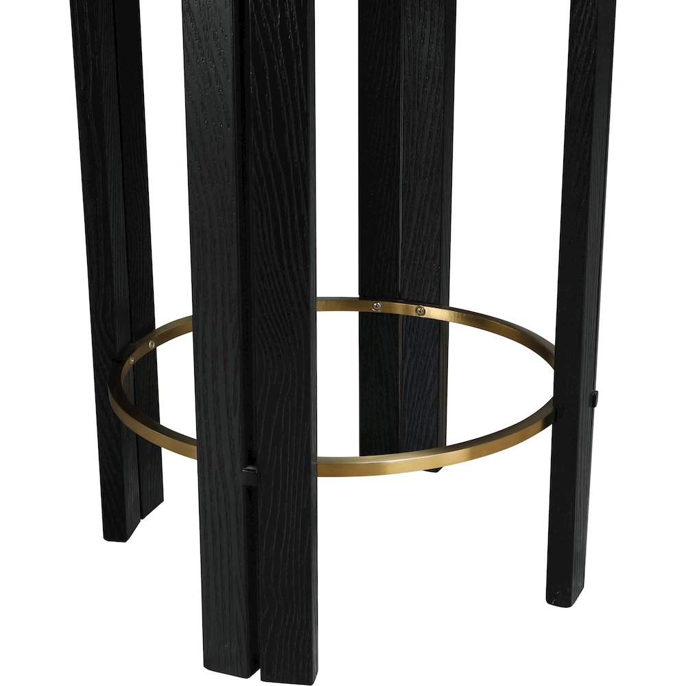 Harrison Black Vegan Leather Counter Stool