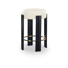 Harrison Cream Vegan Leather Counter Stool