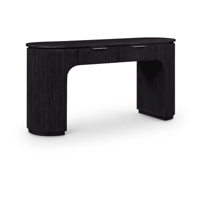 Astrid Black Solid Wood And Oak Veneer Desk