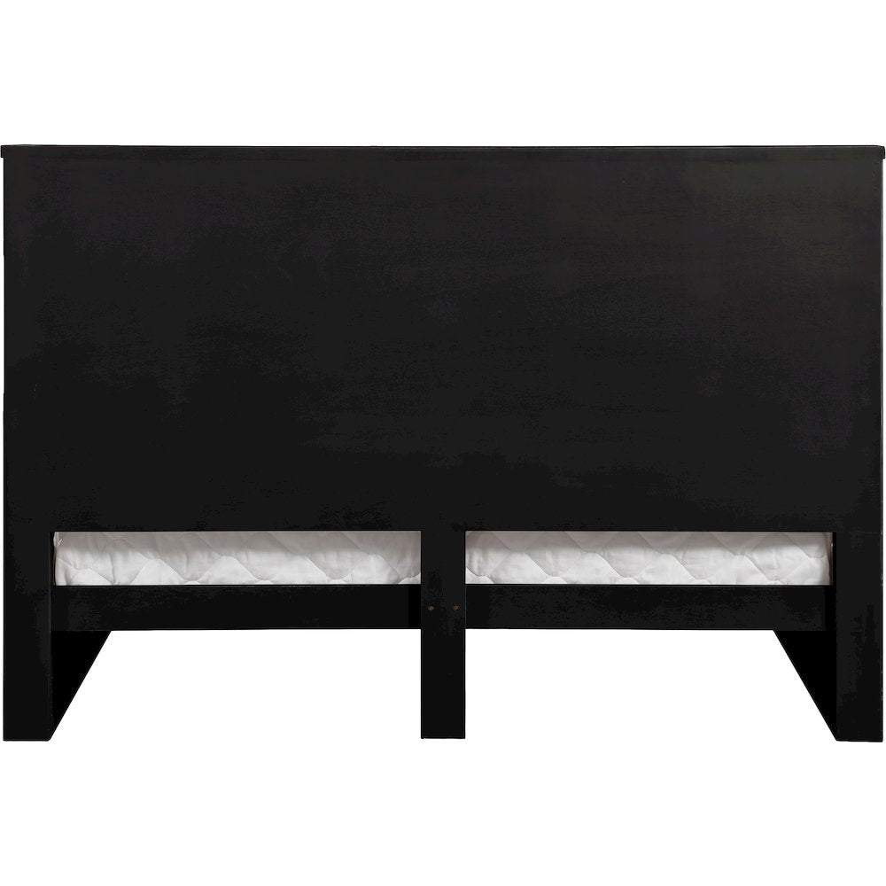 Astrid Black Solid Wood And Oak Veneer King Bed (3 Boxes)